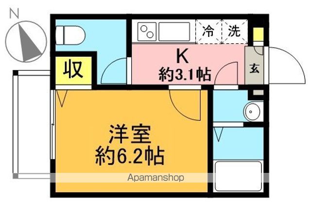 プライムレジデント 202号室 間取り