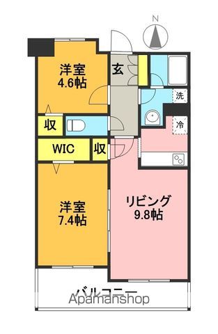 プレミアコンフォート高井戸 108号室 間取り