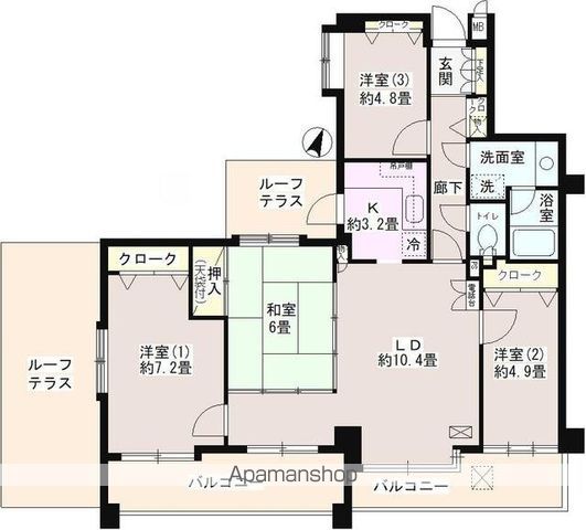南烏山パーク・ホームズ 702号室 間取り