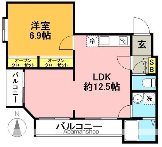 第二正吉マンション 401号室 間取り