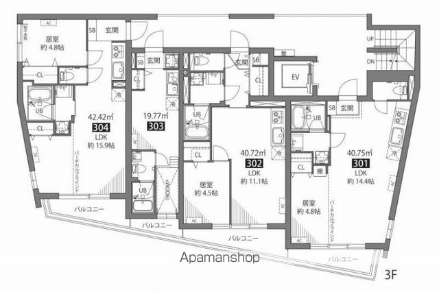 グランアセット久我山 303号室 間取り