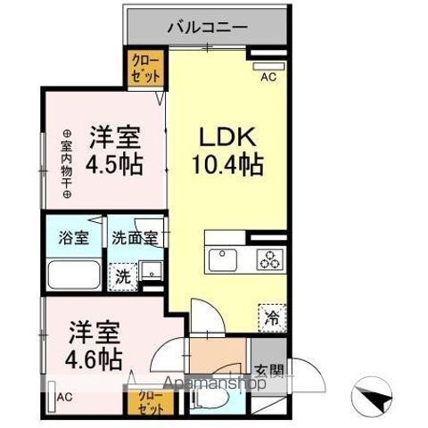 セレスティア北烏山 301号室 間取り