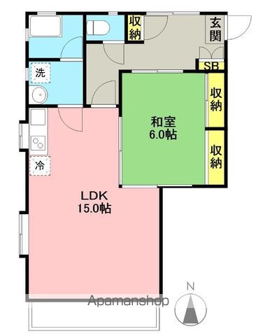 羽根木フラッツ 301号室 間取り