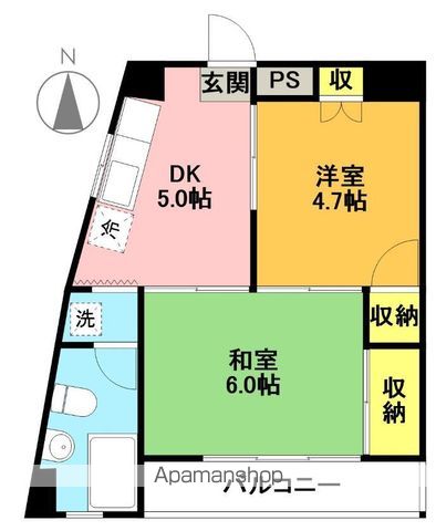 フリート梅丘 501号室 間取り