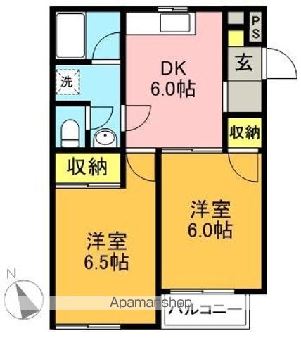 紫陽花館 C-101号室 間取り