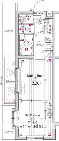 ガーラ・ヒルズ千歳烏山 2F-14号室 間取り