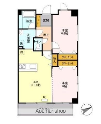 アビティ砧 101号室 間取り