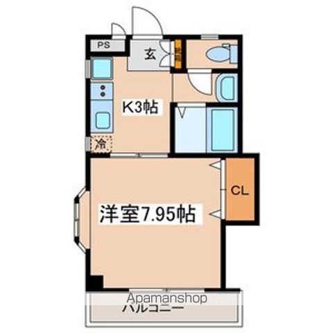 ＲＯＫＡ　ＳＴＡＴＩＯＮ　ＰＬＡＺＡ 401号室 間取り