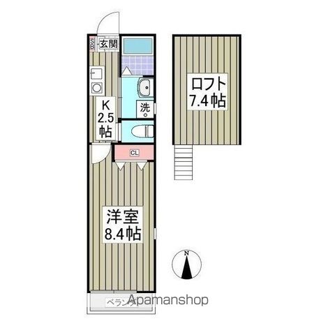 パルトネール千歳船橋 208号室 間取り