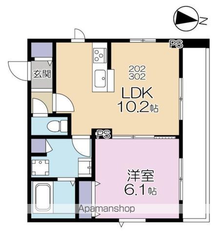 ゆりの木テラス経堂 202号室 間取り