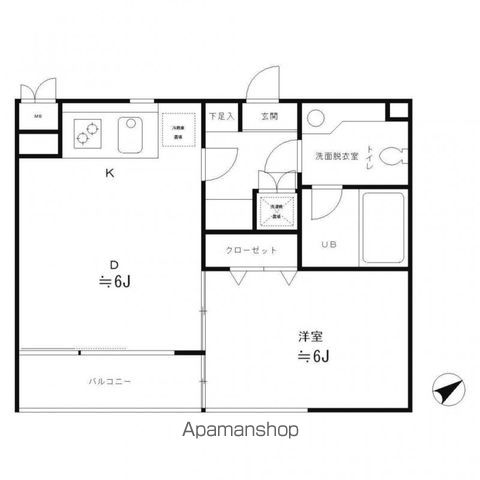 レジディア笹塚 414号室 間取り