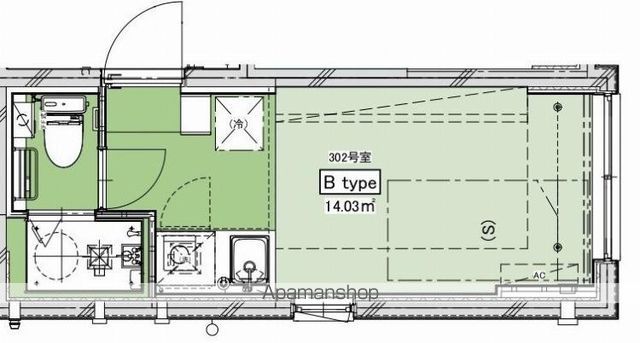 ＦＡＢＲＩＣ代々木上原 302号室 間取り