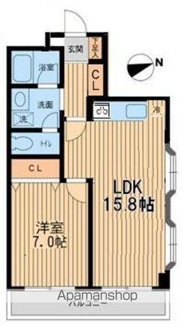 グリーンヒルズ芦花 401号室 間取り