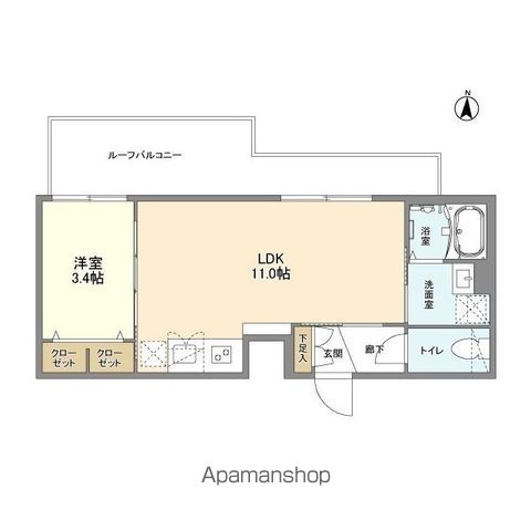 ウェルスクエア八幡山 402号室 間取り