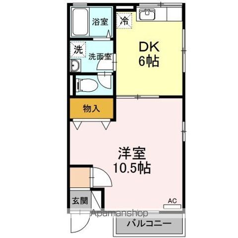 ドエルカルミア　Ｂ 102号室 間取り