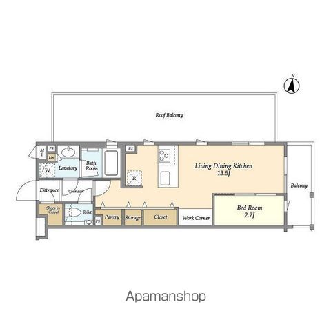コンフォリア北沢 510号室 間取り