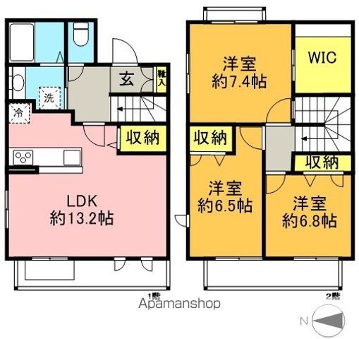 クローカス代田 106号室 間取り