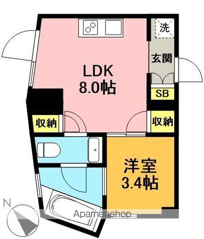 ＰｉｎｅＣｒｅｅｋ 306号室 間取り