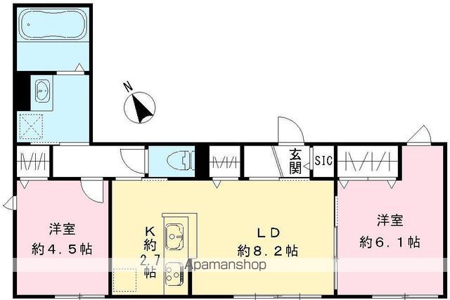 ミモザパル 101号室 間取り