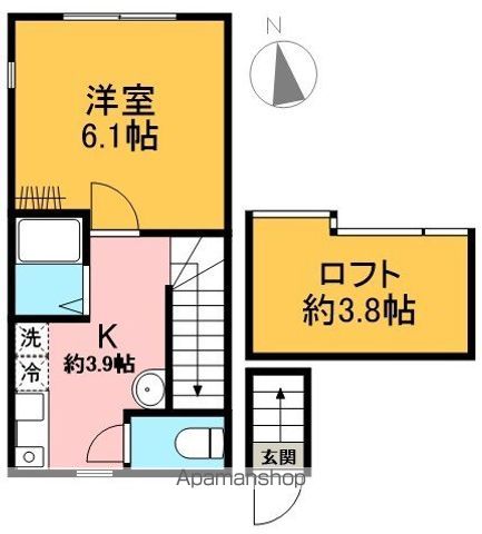 アオアクア浜田山 205号室 間取り