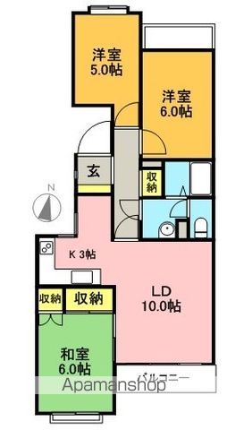 カサデ高井戸 2E号室 間取り