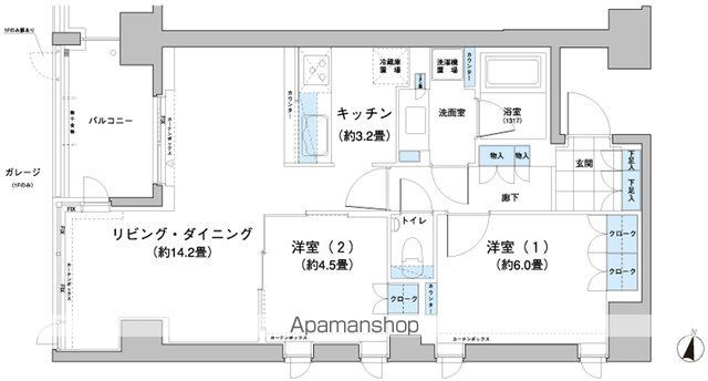 ガーデニエール砧レジデンス 914号室 間取り