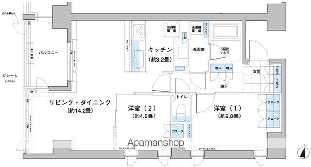 ガーデニエール砧レジデンス 914号室 間取り