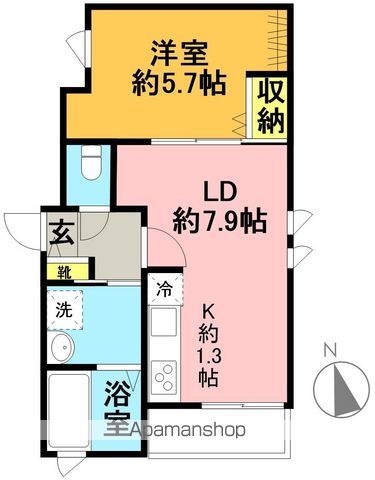 リッジ代沢 203号室 間取り