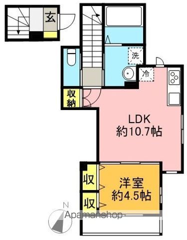 ソレイユ大原 201号室 間取り