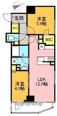 クレストコート世田谷松原 406号室 間取り