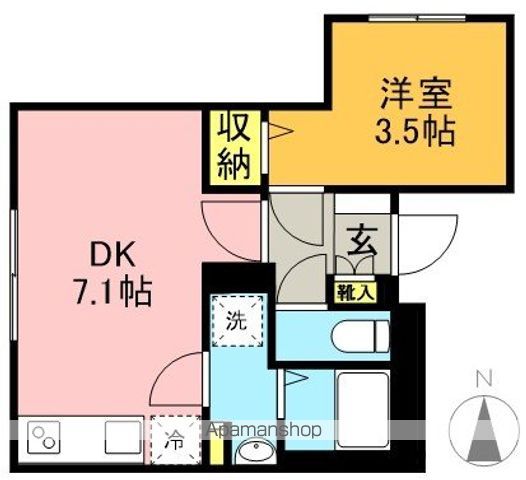 ウェルスクエアイズム下北沢ＷＥＳＴ 307号室 間取り