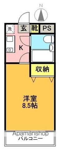 カオパレスＮｏ．２０ 105号室 間取り