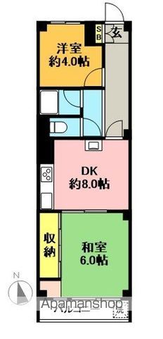 羽根木パークハイツ 406号室 間取り