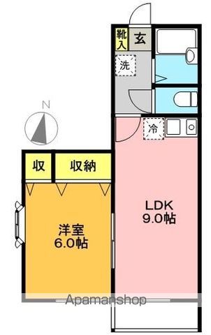 シャトル松原 201号室 間取り