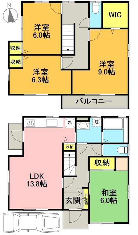 松原5402戸建 間取り図