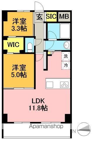 ｌｅ　Ｓｕｄ　&alpha; 403号室 間取り