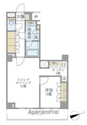Ｂｒｉｌｌｉａ　ｉｓｔ　北沢 304号室 間取り