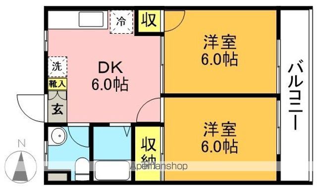ロイヤルコーポ和泉 202号室 間取り