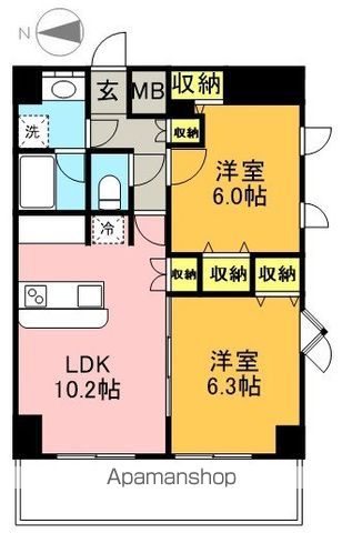 コンフォリア下北沢 701号室 間取り