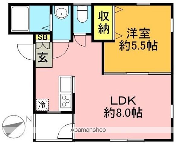 アティアス北沢 102号室 間取り