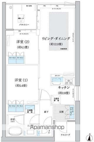 ガーデニエール砧　ＷＥＳＴ 917号室 間取り