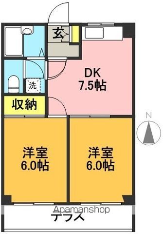シーズ・レジデンス永福町パレス（ハイフラット菊） 103号室 間取り