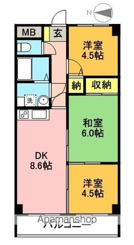 サンフォレスト高井戸 502号室 間取り