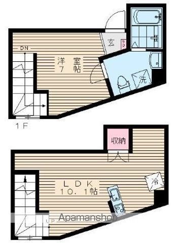 Ｌｏｔｕｓ明大前 102号室 間取り