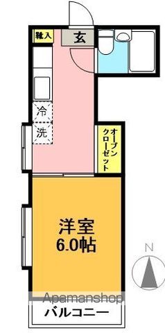 セゾン羽根木 201号室 間取り