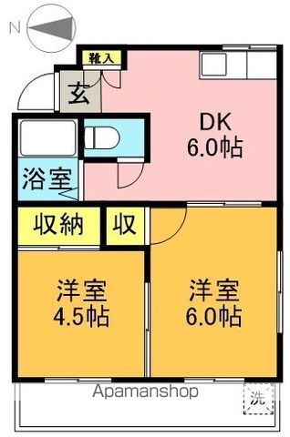シャトレー富士 203号室 間取り