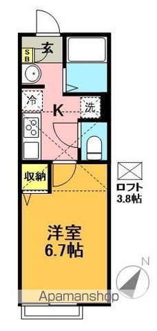 Ｆｌａｔ．ｎｅｏ　明大前 202号室 間取り