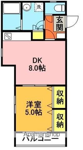 メゾンドピネド 201号室 間取り
