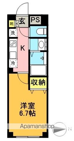 ウェルスクエアイズム明大前 201号室 間取り