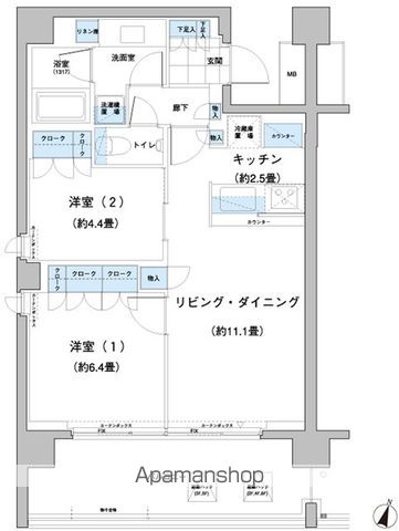 ガーデニエール砧レジデンス 425号室 間取り